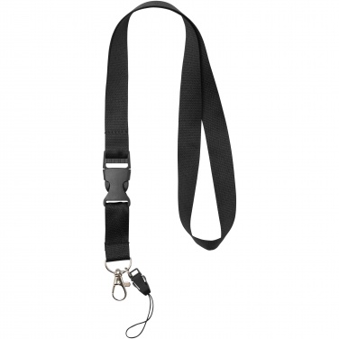 Logo trade promotional merchandise picture of: Sagan phone holder lanyard with detachable buckle