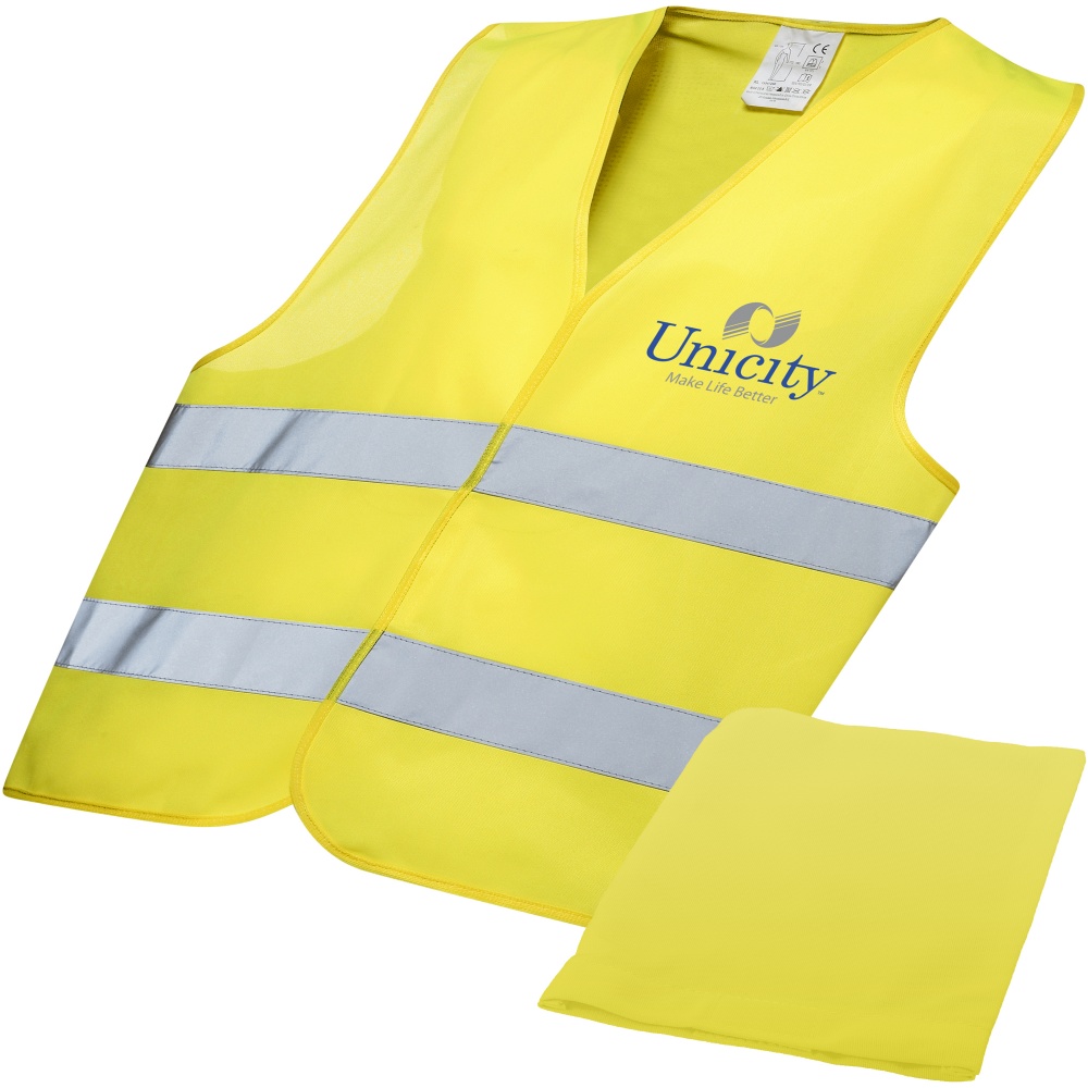 Logo trade promotional gifts image of: RFX™ Watch-out XL safety vest in pouch for professional use