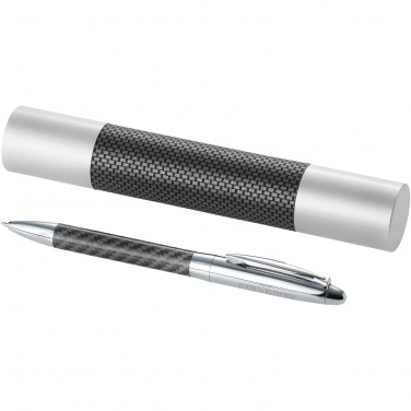 Logotrade advertising products photo of: Winona ballpoint pen with carbon fibre details