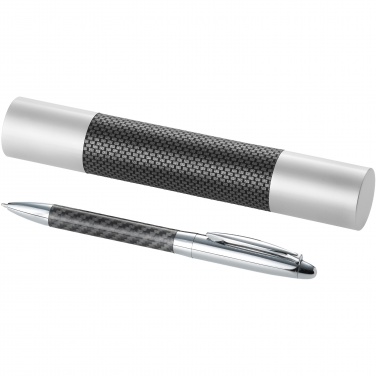 Logotrade corporate gift image of: Winona ballpoint pen with carbon fibre details