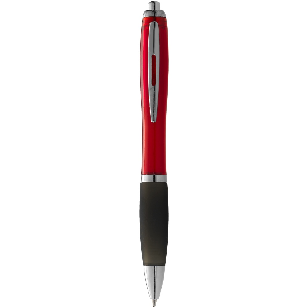 Logo trade promotional giveaways picture of: Nash ballpoint pen coloured barrel and black grip