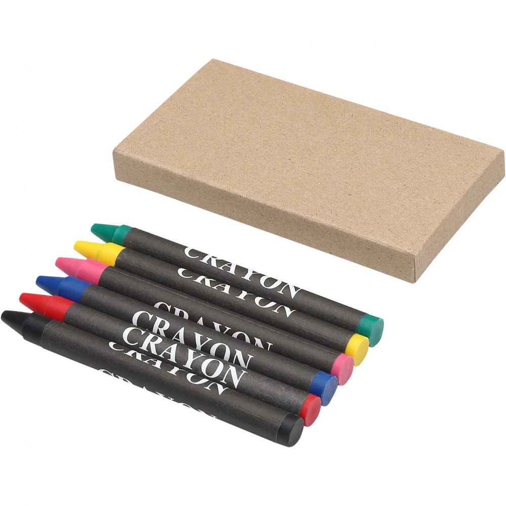 Logo trade advertising product photo of: Ayo 6-piece coloured crayon set