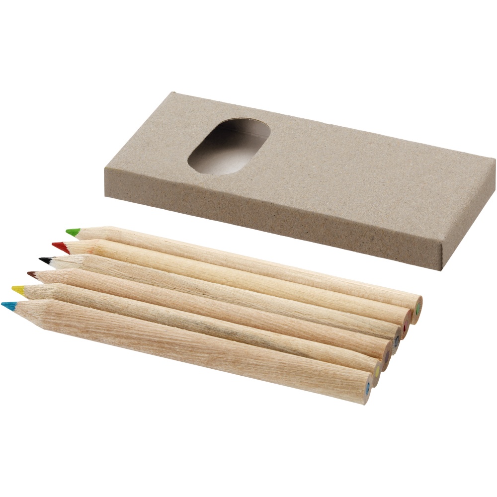 Logotrade promotional item picture of: Ayola 6-piece coloured pencil set