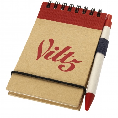 Logo trade promotional item photo of: Zuse A7 recycled jotter notepad with pen