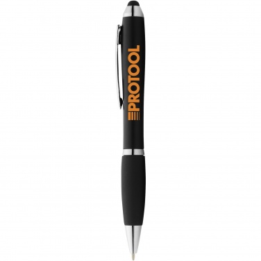 Logotrade corporate gift image of: Nash coloured stylus ballpoint pen with black grip