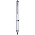 Nash ballpoint pen with coloured barrel and grip, White