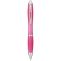 Nash ballpoint pen with coloured barrel and grip, Magenta