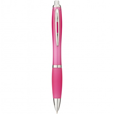 Logo trade corporate gifts image of: Nash ballpoint pen with coloured barrel and grip