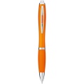 Nash ballpoint pen with coloured barrel and grip, Orange