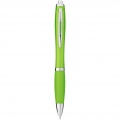 Nash ballpoint pen with coloured barrel and grip, Lime