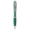 Nash ballpoint pen with coloured barrel and grip, Green