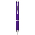 Nash ballpoint pen with coloured barrel and grip, Purple