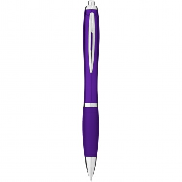 Logo trade promotional gifts picture of: Nash ballpoint pen with coloured barrel and grip