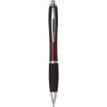 Nash ballpoint pen with coloured barrel and grip, Merlot