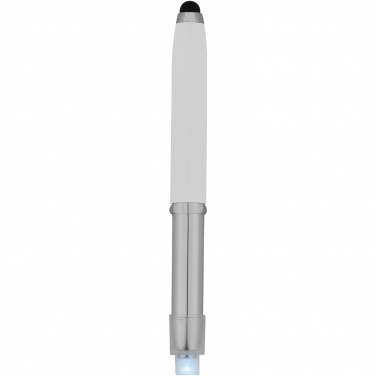 Logo trade promotional gifts image of: Xenon stylus ballpoint pen with LED light