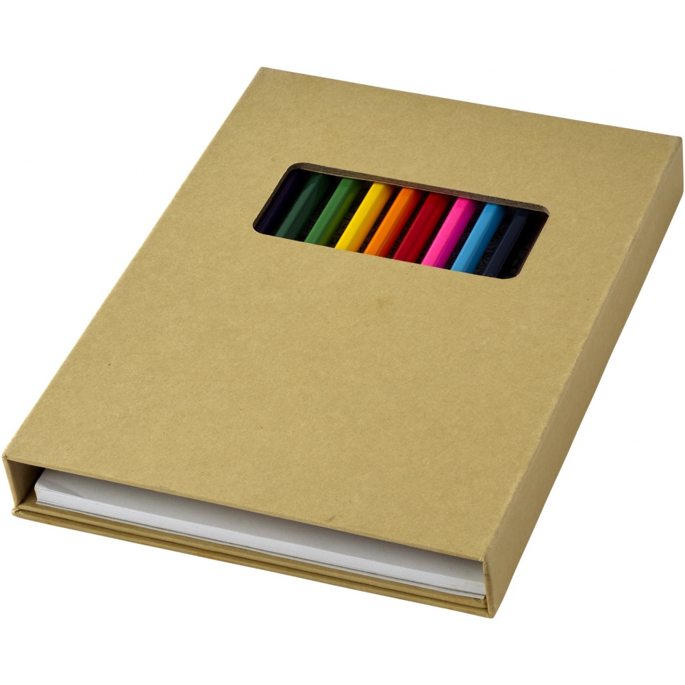 Logotrade promotional gift image of: Pablo colouring set with drawing paper