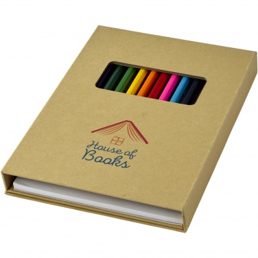 Logo trade corporate gifts image of: Pablo colouring set with drawing paper