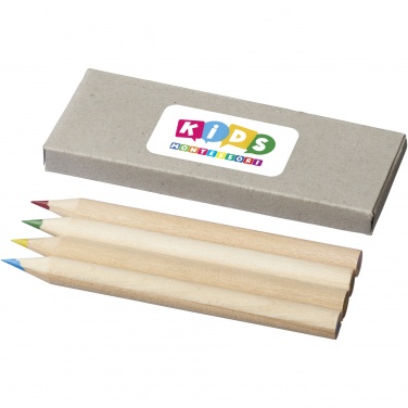 Logo trade promotional items image of: Tullik 4-piece coloured pencil set