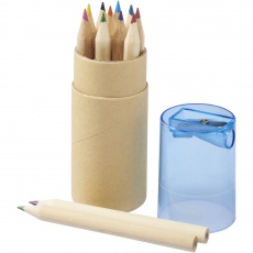 Hef 12-piece coloured pencil set with sharpener