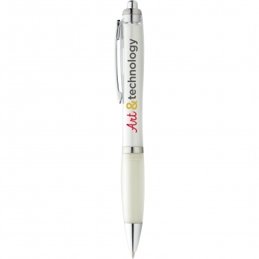 Logo trade promotional gift photo of: Nash ballpoint pen coloured barrel and grip