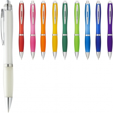 Logo trade promotional products picture of: Nash ballpoint pen coloured barrel and grip