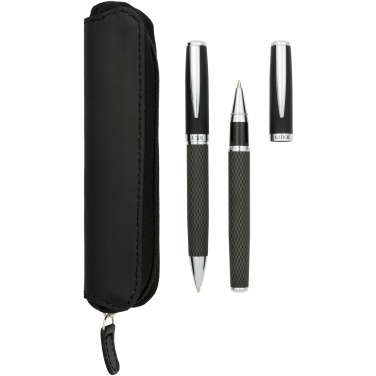 Logotrade corporate gifts photo of: Carbon duo pen gift set with pouch