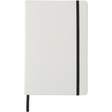 Logo trade promotional product photo of: Spectrum A5 white notebook with coloured strap