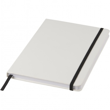 Logotrade promotional merchandise photo of: Spectrum A5 white notebook with coloured strap