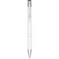 Moneta anodized aluminium click ballpoint pen, White