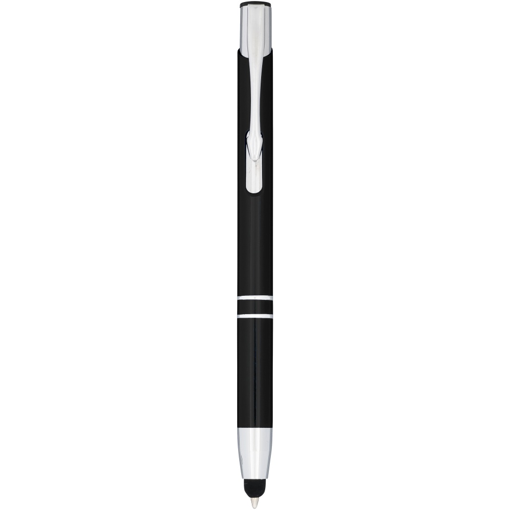 Logo trade promotional items image of: Moneta anodized aluminium click stylus ballpoint pen