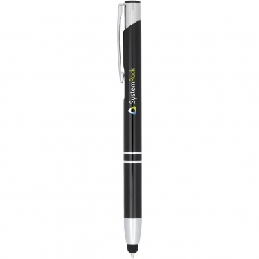 Logo trade promotional item photo of: Moneta anodized aluminium click stylus ballpoint pen