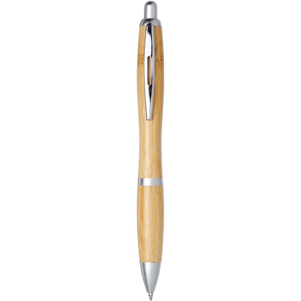 Logo trade promotional items image of: Nash bamboo ballpoint pen