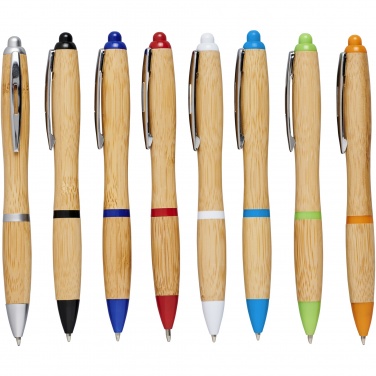 Logo trade promotional merchandise image of: Nash bamboo ballpoint pen