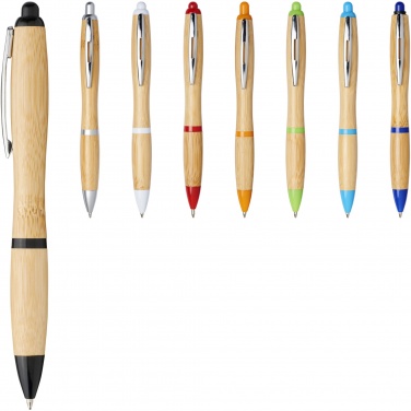 Logo trade corporate gifts image of: Nash bamboo ballpoint pen