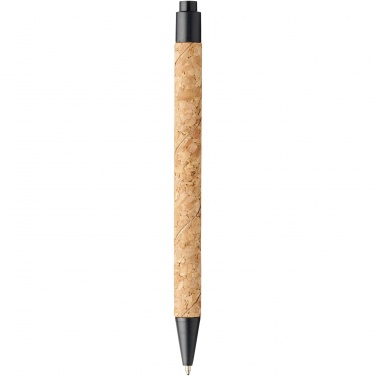 Logo trade promotional merchandise photo of: Midar cork and wheat straw ballpoint pen