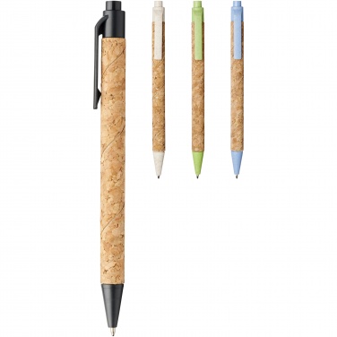 Logo trade promotional products picture of: Midar cork and wheat straw ballpoint pen