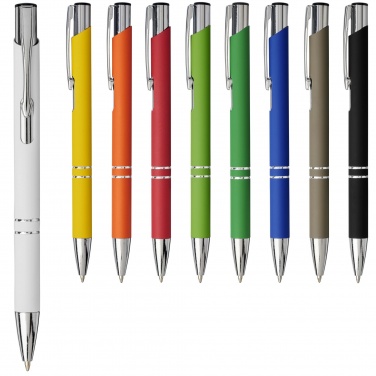 Logo trade promotional items image of: Moneta soft touch ballpoint pen