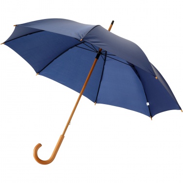 Logo trade promotional giveaway photo of: Jova 23" umbrella with wooden shaft and handle