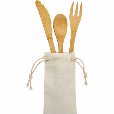 Logo trade business gift photo of: Celuk bamboo cutlery set