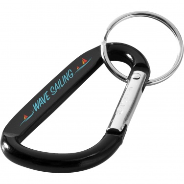 Logo trade promotional giveaways picture of: Timor carabiner keychain