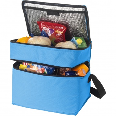 Logo trade advertising product photo of: Oslo 2-zippered compartments cooler bag 13L