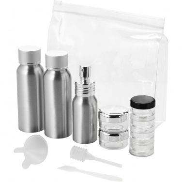 Logo trade business gifts image of: Frankfurt airline approved travel bottle set