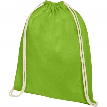 Logotrade promotional item image of: Oregon 100 g/m² cotton drawstring bag 5L