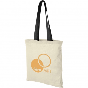 Logo trade promotional gifts image of: Nevada 100 g/m² cotton tote bag coloured handles 7L