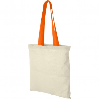 Logo trade promotional merchandise photo of: Nevada 100 g/m² cotton tote bag coloured handles 7L