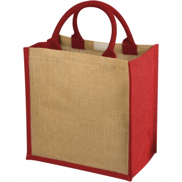 Logo trade promotional giveaways image of: Chennai jute tote bag 16L