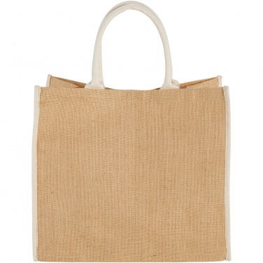 Logotrade promotional merchandise image of: Harry coloured edge jute tote bag 25L