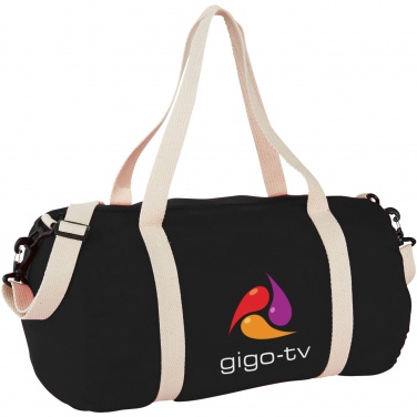 Logo trade corporate gifts image of: Cochichuate cotton barrel duffel bag 25L