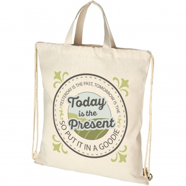 Logo trade business gift photo of: Pheebs 210 g/m² recycled drawstring bag 6L