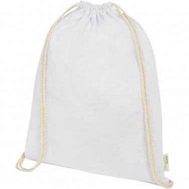 Logo trade corporate gifts image of: Orissa 100 g/m² organic cotton drawstring bag 5L